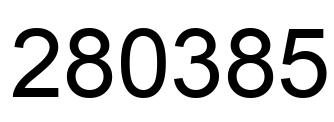 Número 280385 imagen negro