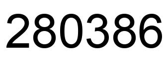 Número 280386 imagen negro