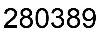 Número 280389 imagen negro