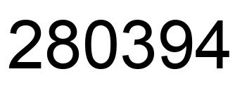 Number 280394 black image