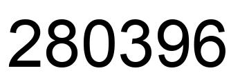 Number 280396 black image