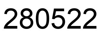 Number 280522 black image