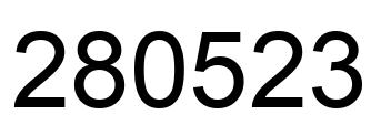 Number 280523 black image