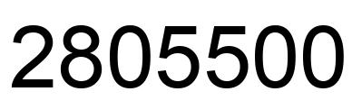 Number 2805500 black image