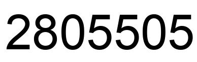 Number 2805505 black image