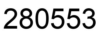 Number 280553 black image