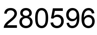 Número 280596 imagen negro