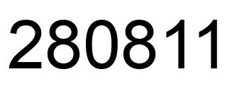Number 280811 black image