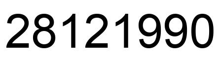 Number 28121990 black image
