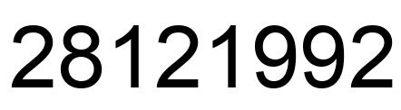 Number 28121992 black image