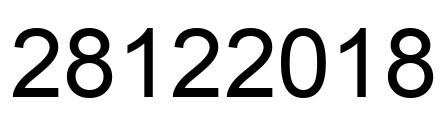 Number 28122018 black image