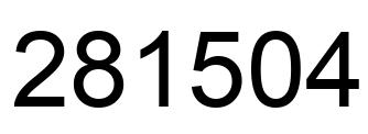 Number 281504 black image