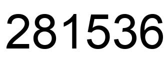 Number 281536 black image