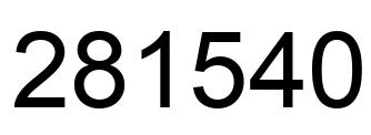 Number 281540 black image