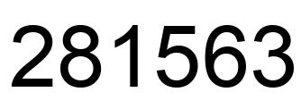 Number 281563 black image