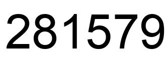 Number 281579 black image