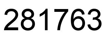 Number 281763 black image
