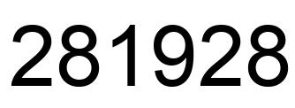 Number 281928 black image