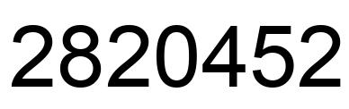 Número 2820452 imagen negro