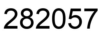 Number 282057 black image