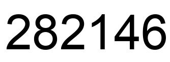 Number 282146 black image
