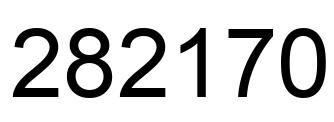 Number 282170 black image