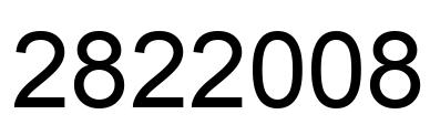 Número 2822008 imagen negro