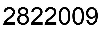 Número 2822009 imagen negro