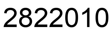 Número 2822010 imagen negro