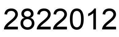 Número 2822012 imagen negro