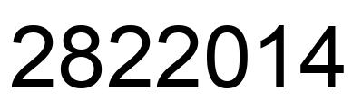 Número 2822014 imagen negro