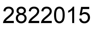 Número 2822015 imagen negro