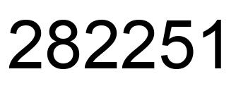 Number 282251 black image
