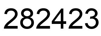 Number 282423 black image