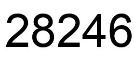 Number 28246 black image