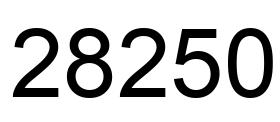 Número 28250 imagen negro