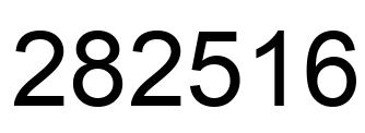 Number 282516 black image