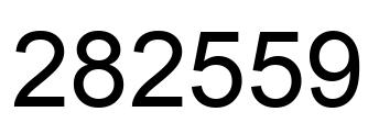 Número 282559 imagen negro