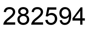 Number 282594 black image