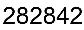Number 282842 black image