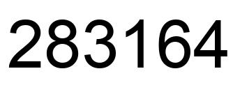 Number 283164 black image