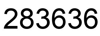 Number 283636 black image