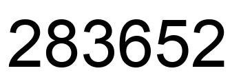 Number 283652 black image