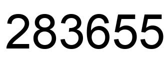 Número 283655 imagen negro