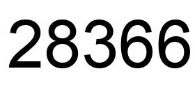 Number 28366 black image