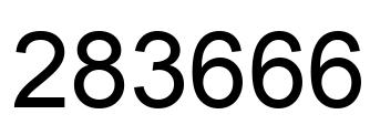 Number 283666 black image