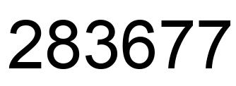 Number 283677 black image