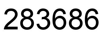Number 283686 black image