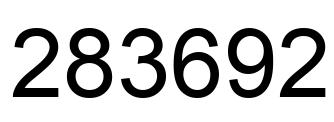 Number 283692 black image