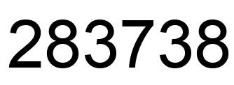 Número 283738 imagen negro